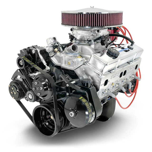 GM Small Block Compatible 350 c.i. Engine - 390 Horsepower - Deluxe Dressed - Black Pulley Kit - Fuel Injected