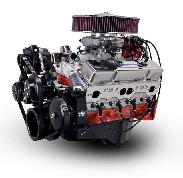 BluePrint Engines GM Small Block Compatible 400 c.i. Engine - 500 Horsepower - Deluxe Dressed - Black Pulley Kit - Fuel Injected