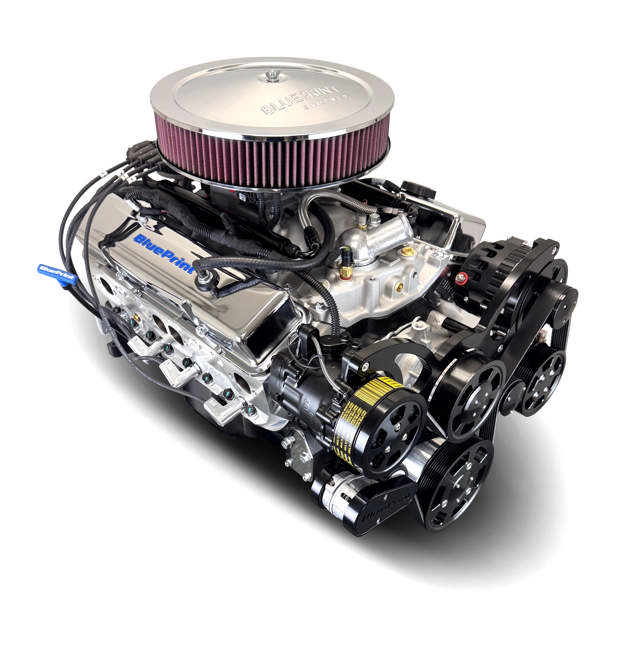 BluePrint Engines GM Small Block Compatible 400 c.i. Engine - 500 Horsepower - Deluxe Dressed - Black Pulley Kit - Multi-Port Fuel Injected