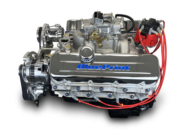 BluePrint Engines GM Big Block Compatible 454 c.i. Engine - 460 Horsepower - Deluxe Dressed - Polished Pulley Kit - Carbureted - Cruiser