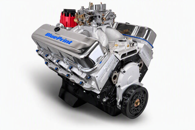 High Torque GM Big Block Compatible 496 c.i. Engine - 451 Horsepower - Base Dressed - Carbureted