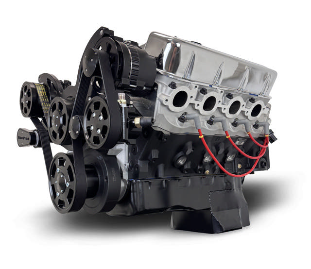 BluePrint Engines GM Big Block Compatible 496 c.i. Engine - 600 Horsepower - Deluxe Dressed - Black Pulley Kit - Fuel Injected