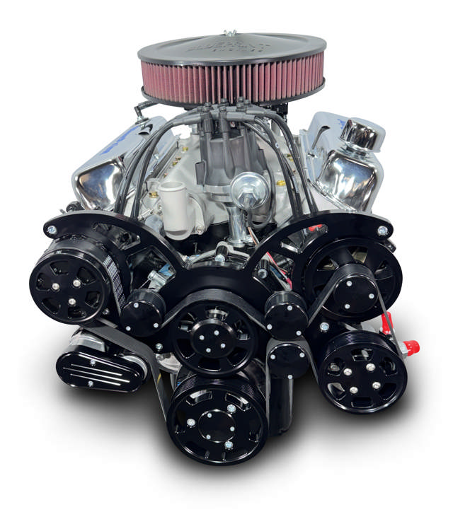 Ford Small Block Compatible 408 C.I. Deluxe Dressed - Rear Sump - Fuel Injected - Black Pulley Kit