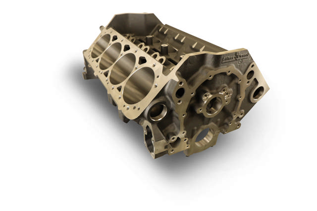 BluePrint Engines GM Small Block Compatible Bare Block – 9.025 Deck x 4.125 Bore, 2-Piece Seal, 400 Main, SIAM, Ductile Cast Main Caps