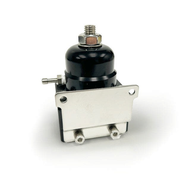 EFI Billet Aluminum Fuel Pressure Bypass Regulator - -10AN ORB - 40-75 PSI - BLACK