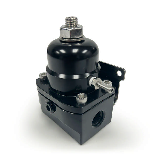 EFI Billet Aluminum Fuel Pressure Bypass Regulator - -6AN ORB - 40-75 PSI - BLACK
