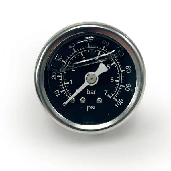 0-100 PSI Liquid-Filled Fuel Pressure Gauge - 1/8 NPT
