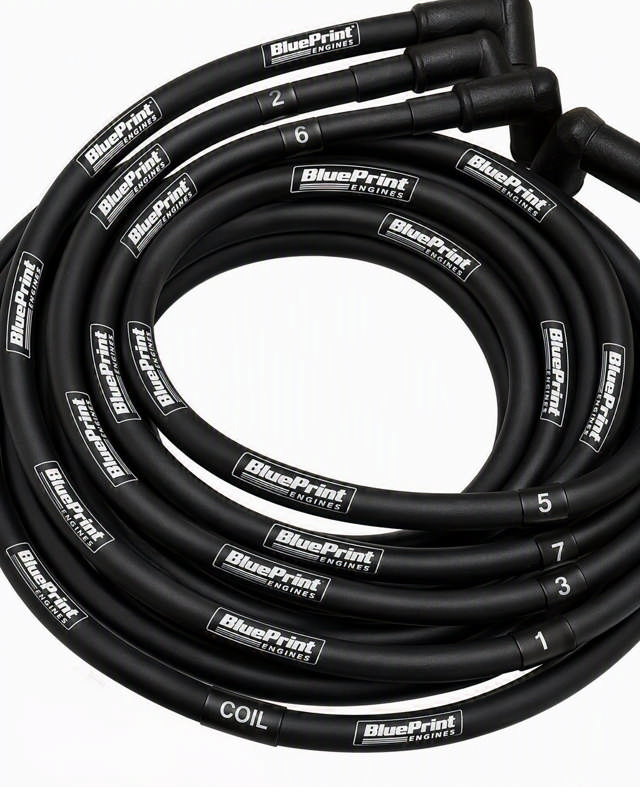 8mm Classic BluePrint Blue- Assembled Spark Plug Wire Set - 90° Boots - GM SB Compatible