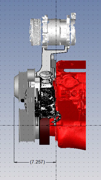 GM SB Compatible Front Accessory Drive - Dual-Belt Quick Serpentine with Alternator - AC - Power Steering - Water Pump - Brackets and Bolts - Polished