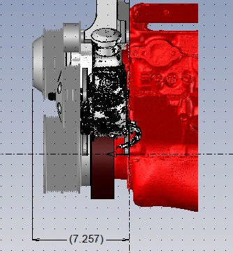 GM SB Compatible Front Accessory Drive - Dual-Belt Quick Serpentine - Alternator - Power Steering - Water Pump - Brackets - Bolts - Black