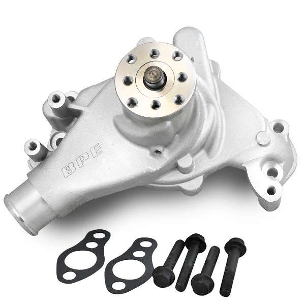 Aluminum Mechanical Water Pump - Chevy SB - Long - Standard Rotation - Satin