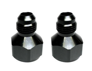 Fitting, 8AN Female to 6AN Male Reducer Fitting Adapter - Black (Pair)