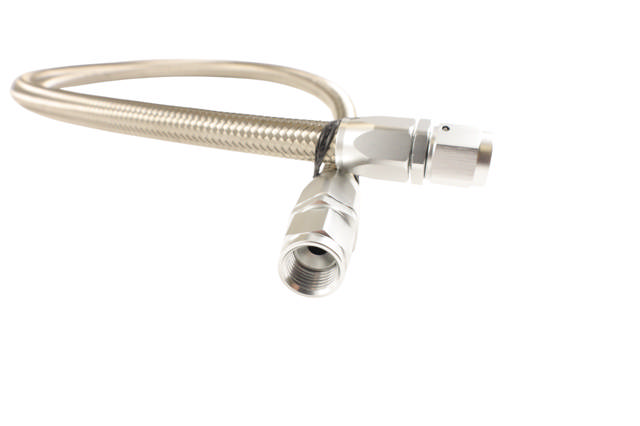 Carburetor to Pump Hose, Braided Stainless, Universal, 6AN, 30-inch, Assembled