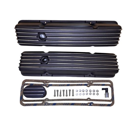 BluePrint Parts - Valve Cover Kit - Black - GM Small Block Compatible