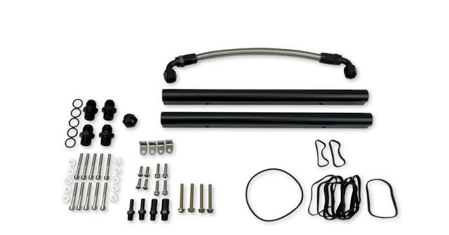 Hemi Kit - Intake Manifold and Fuel Rail - GEN III Hemi 837252 Equivalent - 92MM Bore - Aluminum - Black Anodized
