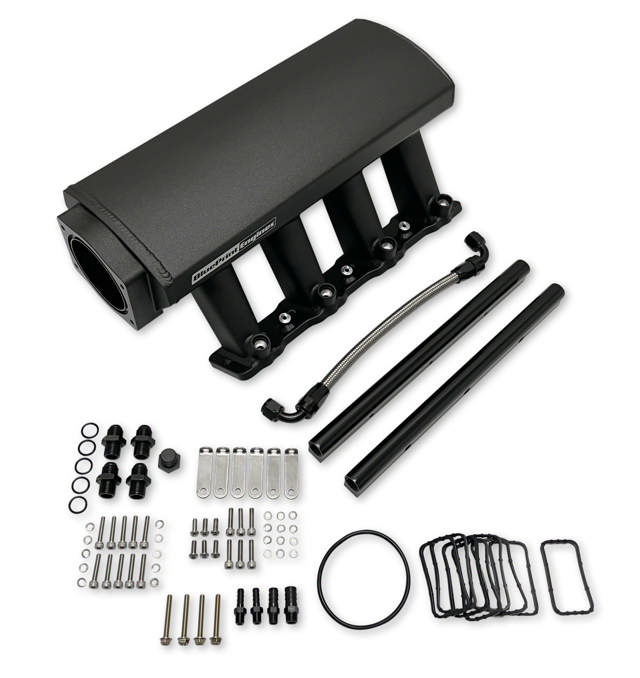 GM LS Compatible Intake Manifold - BPE LOG - LS3 / L92 - Aluminum Black - 102MM Bore