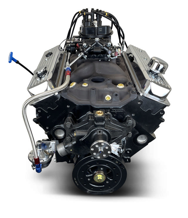 BluePrint Engines GM Marine Small Block Compatible 383 c.i. Engine - 405 Horsepower - Base Dressed - Carbureted