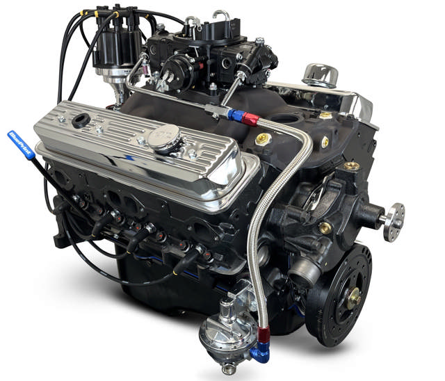 BluePrint Engines GM Marine Small Block Compatible 383 c.i. Engine - 405 Horsepower - Base Dressed - Carbureted