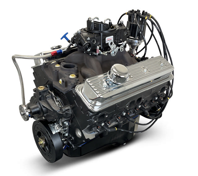 BluePrint Engines GM Marine Small Block Compatible 383 c.i. Engine - 405 Horsepower - Base Dressed - Carbureted