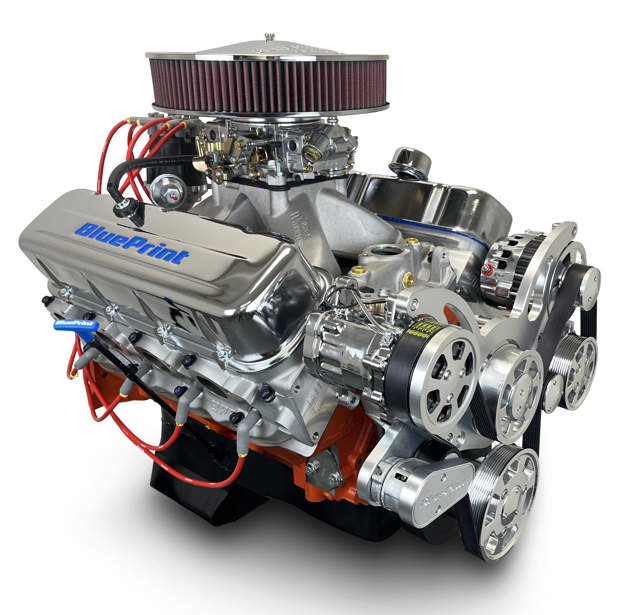 GM Big Block Compatible 540 c.i. Pro Series Engine - 670 Horsepower - Deluxe Dressed - Polished Pulleys - Carbureted