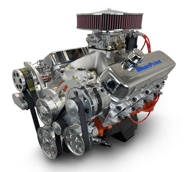 GM Big Block Compatible 540 c.i. Pro Series Engine - 670 Horsepower - Deluxe Dressed - Polished Pulleys - Carbureted