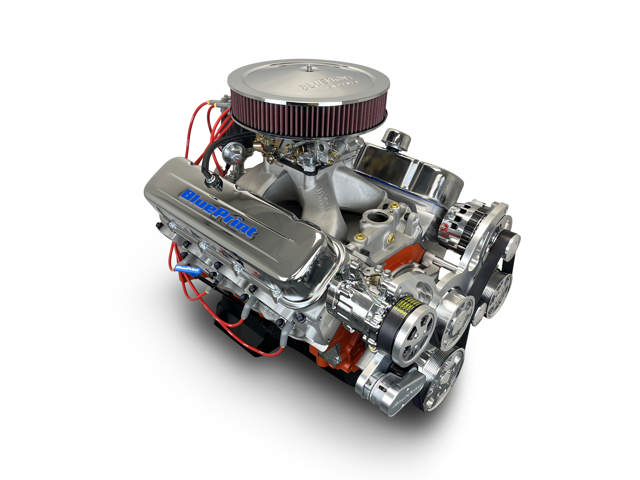 BluePrint Engines GM Big Block Compatible 540 c.i. Pro Series Engine - 670 Horsepower - Deluxe Dressed - Polished Pulleys - Carbureted