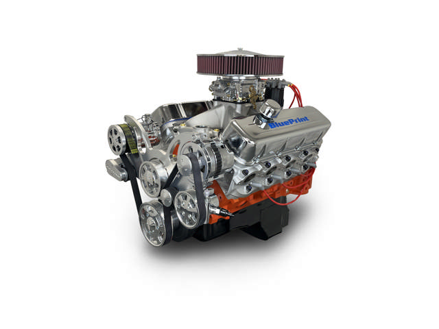 BluePrint Engines GM Big Block Compatible 540 c.i. Pro Series Engine - 670 Horsepower - Deluxe Dressed - Polished Pulleys - Carbureted