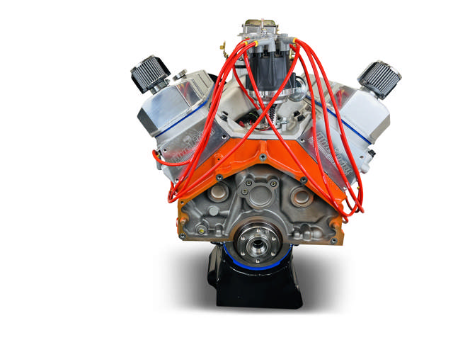 BluePrint Engines GM Big Block Compatible 540 c.i. Pro Series Engine - 670 Horsepower - Deluxe Dressed - Black Pulley Kit - Carbureted