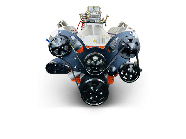BluePrint Engines GM Big Block Compatible 540 c.i. Pro Series Engine - 670 Horsepower - Deluxe Dressed - Black Pulley Kit - Carbureted