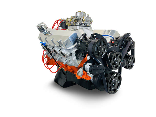 BluePrint Engines GM Big Block Compatible 540 c.i. Pro Series Engine - 670 Horsepower - Deluxe Dressed - Black Pulley Kit - Carbureted