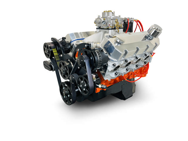 BluePrint Engines GM Big Block Compatible 540 c.i. Pro Series Engine - 670 Horsepower - Deluxe Dressed - Black Pulley Kit - Carbureted