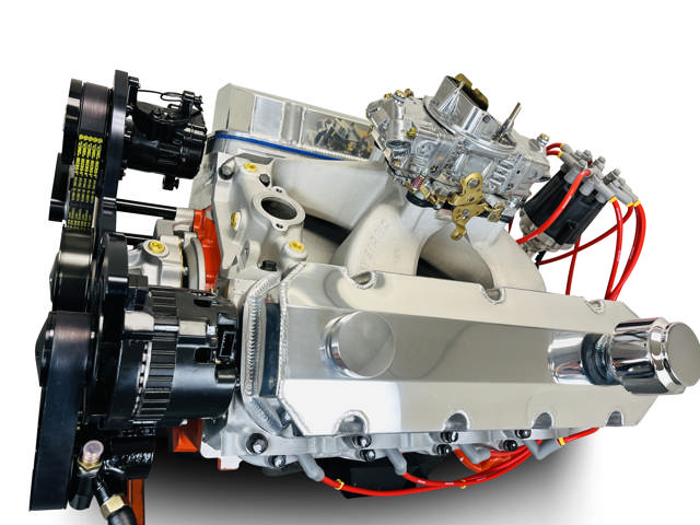 BluePrint Engines GM Big Block Compatible 540 c.i. Pro Series Engine - 670 Horsepower - Deluxe Dressed - Black Pulley Kit - Carbureted