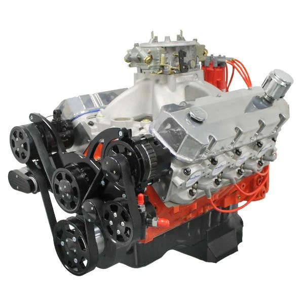 BluePrint Engines GM Big Block Compatible 572 c.i. Pro Series Engine - 750 Horsepower - Deluxe Dressed - Black Pulley Kit - Carbureted