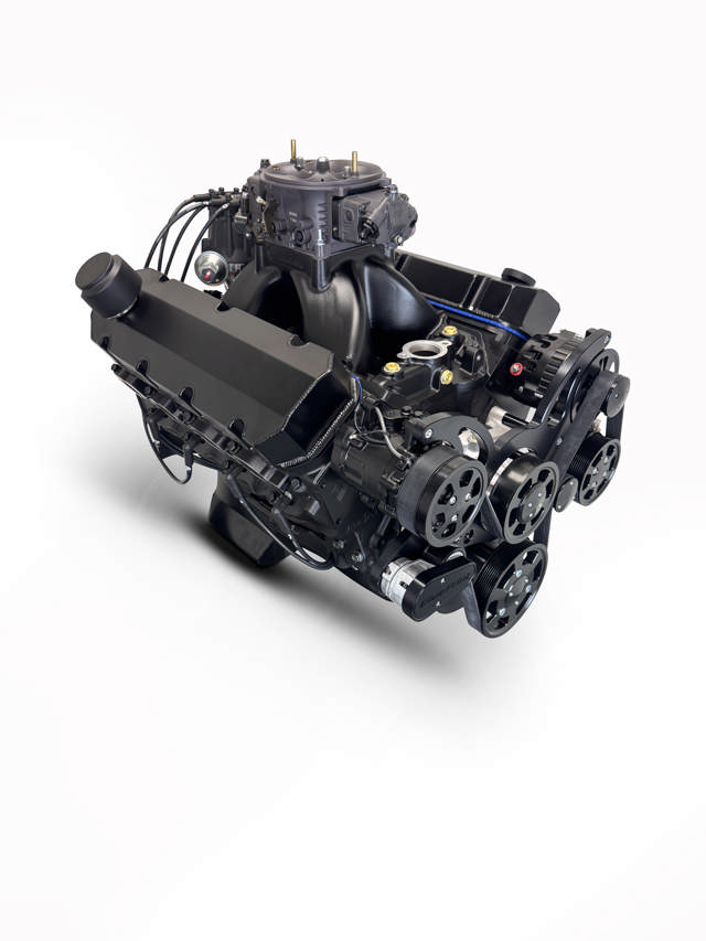 BluePrint Engines GM Big Block Compatible 632 c.i. Pro Series Engine - 815 Horsepower - Blackout Reaper Edition - Deluxe Dressed - Black Pulley Kit - Carbureted