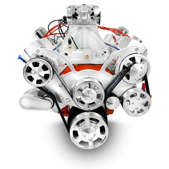 BluePrint Engines GM Big Block Compatible 632 c.i. Pro Series Engine - 815 Horsepower - Deluxe Dressed - Polished Pulley Kit - Fuel Injected