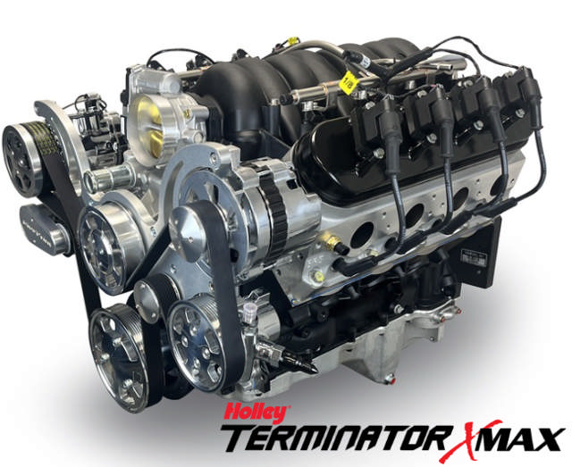 GM LS Compatible 376 c.i. Pro Series Engine - GM Plastic Intake - Deluxe Dressed - Polished Pulley Kit - Holley Terminator X EFI System