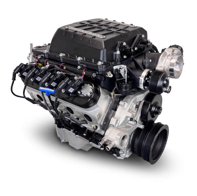 BluePrint Engines GM LS Compatible 376 c.i. Pro Series Engine - Magnuson TVS2650 - Base Dressed - Holley Terminator X EFI System