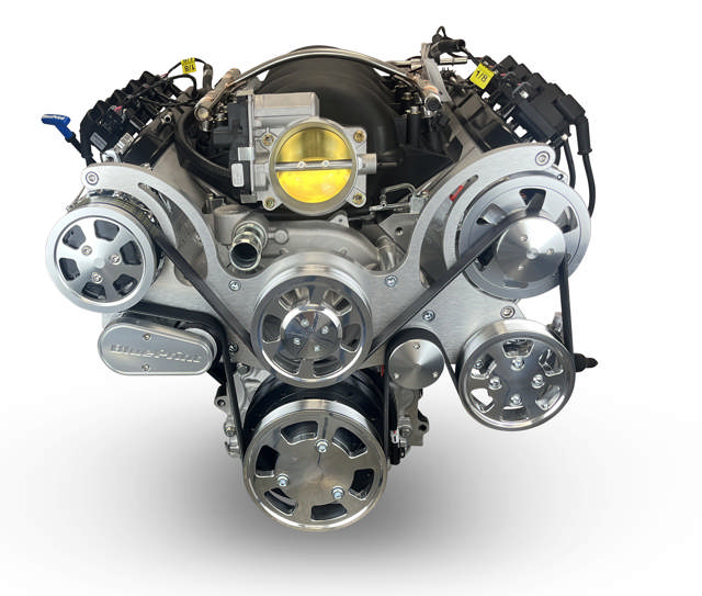 BluePrint Engines GM LS Compatible 427 c.i. Pro Series Engine - GM Plastic Intake - Deluxe Dressed - Polished Pulley Kit - Holley Terminator X EFI System