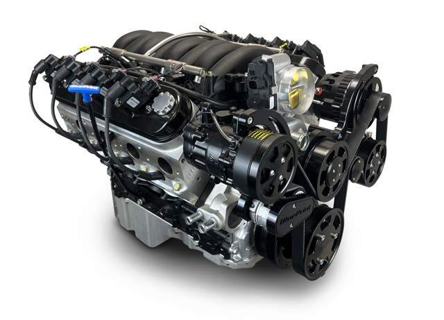 BluePrint Engines GM LS Compatible 427 c.i. Pro Series Engine - GM Plastic Intake - Deluxe Dressed - Black Pulley Kit - Holley Terminator X EFI System