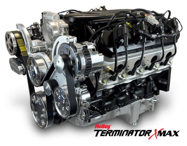 BluePrint Engines GM LS Compatible 427 c.i. Pro Series Engine - 585 Horsepower - Deluxe Dressed - Polished Pulley Kit - Holley Terminator X EFI System