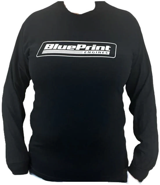 BluePrint Engines Black Bleeding Blue Long Sleeve Shirt