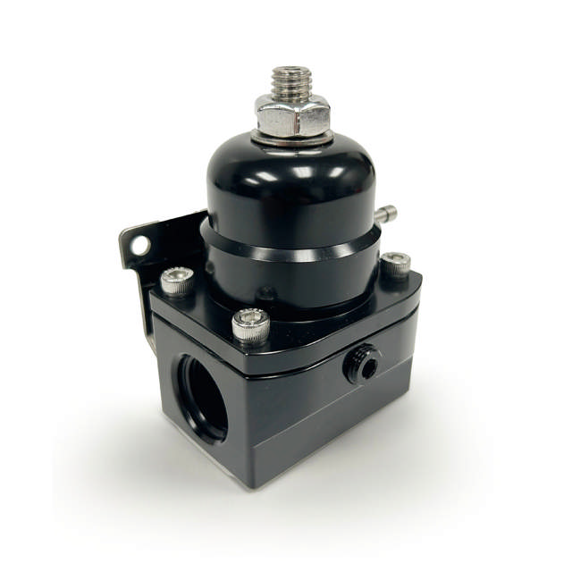 EFI Billet Aluminum Fuel Pressure Bypass Regulator - -10AN ORB - 40-75 PSI - BLACK