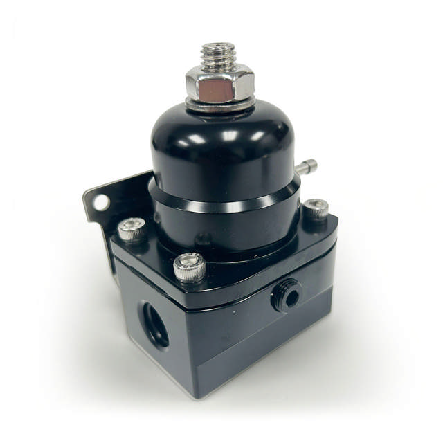 EFI Billet Aluminum Fuel Pressure Bypass Regulator - -6AN ORB - 40-75 PSI - BLACK