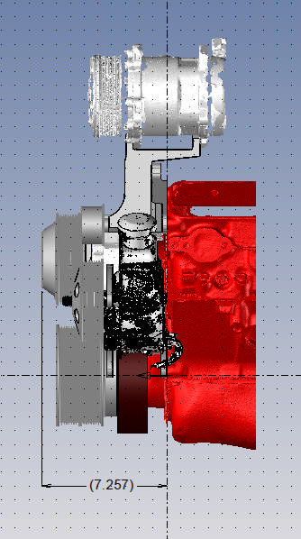 SBC FRONT ACCESSORY DRIVE - DUAL-BELT QUICK SERPENTINE W/ ALT - PS - WP - AC - BRACKETS - BOLTS