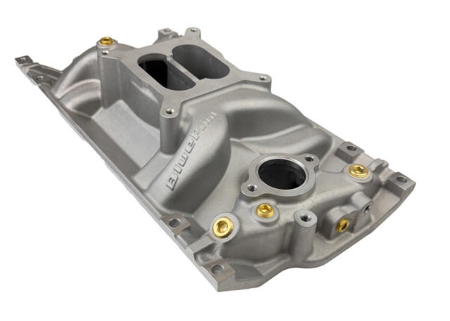 BluePrint Engines SBC Intake Manifold Kit - Dual Plane - Aluminum - Natural - Square Bore - Chevy - Small Block - Vortec