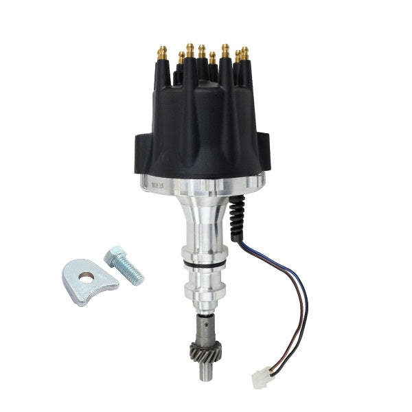Ford 351 Windsor SB Compatible ProSeries 2-Wire Distributor - Black Cap