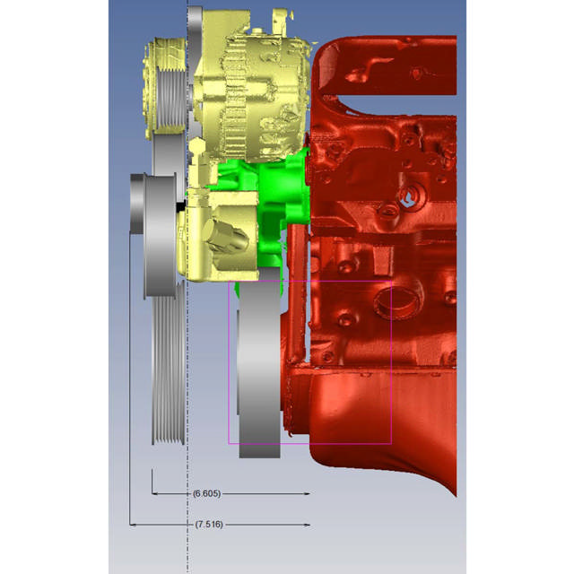 BBC (STD/TALL DECK) FRONT ACCESSORY DRIVE - FULL SERPENTINE W/ ALT - PS - WP - BRACKETS - BOLTS