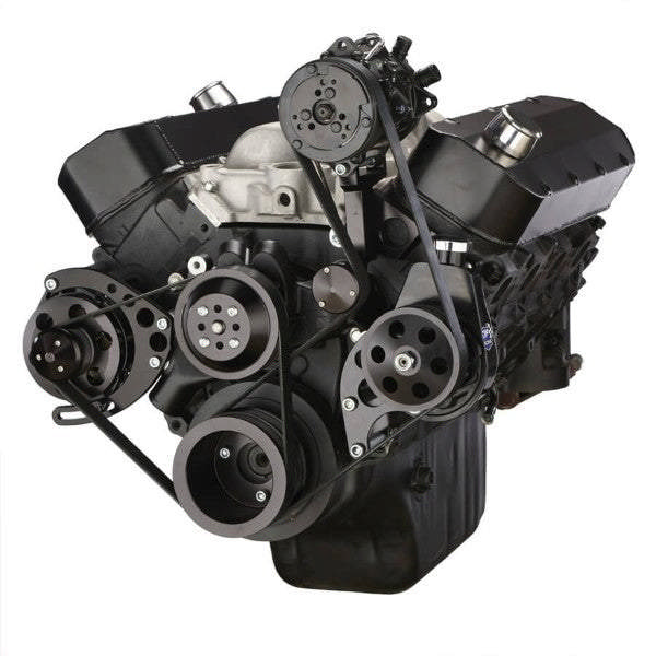 BBC (STD DECK) FRONT ACCESSORY DRIVE - DUAL-BELT QUICK SERPENTINE W/ ALT - PS - WP - AC - BRACKETS - BOLTS