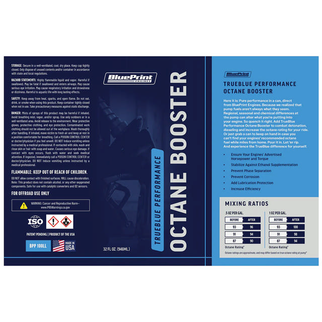 BluePrint Engines TrueBlue Performance Octane Booster
